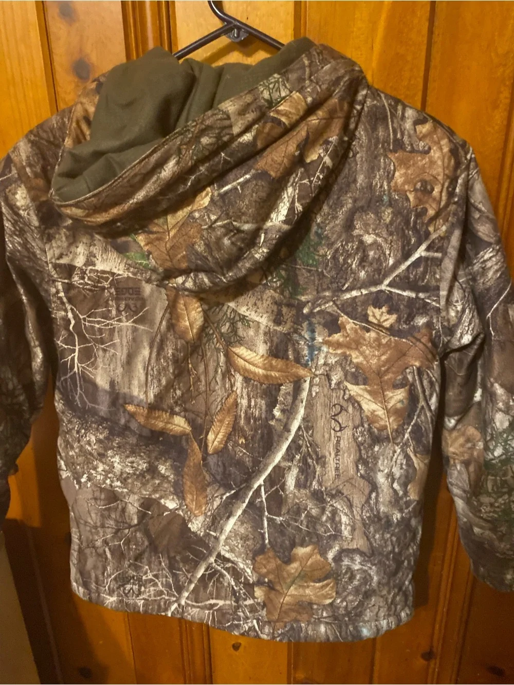 Realtree Edge Camo Full-Zip Hooded Hunting Jacket Youth Large L EUC
